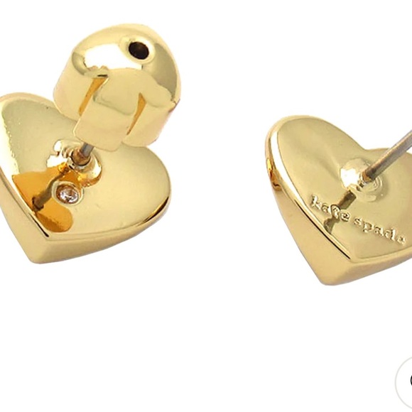 Kate Spade ♠️ Heritage Spade it Heart Studs Earrings in Flamingo Pink - Picture 2 of 9